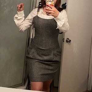 Grey overalls vertigo dress xs